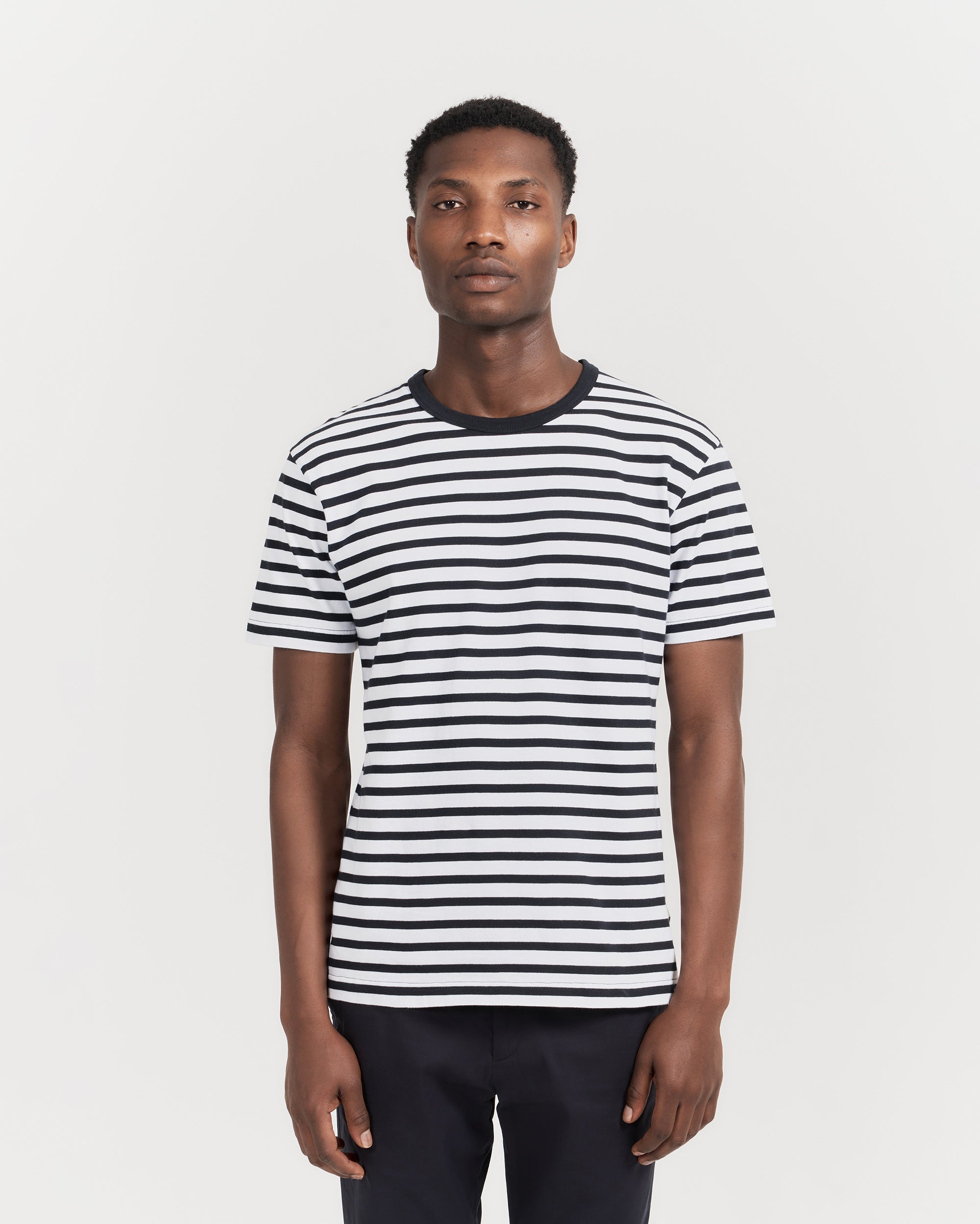 Blue white striped t shirt mens best sale