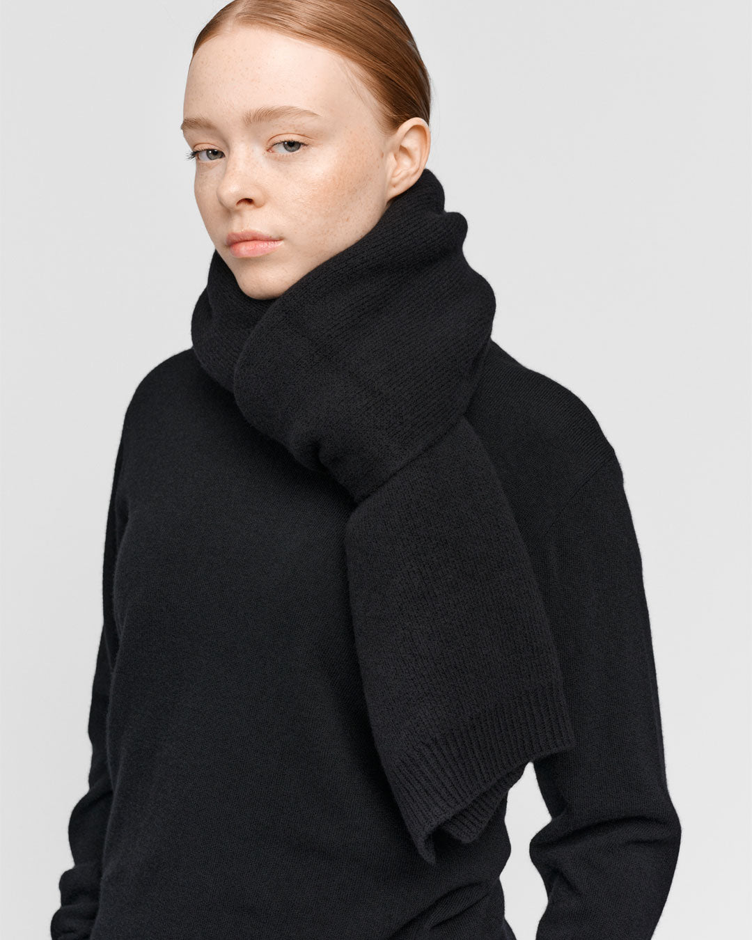 Unisex Merino-Schal – Schwarz