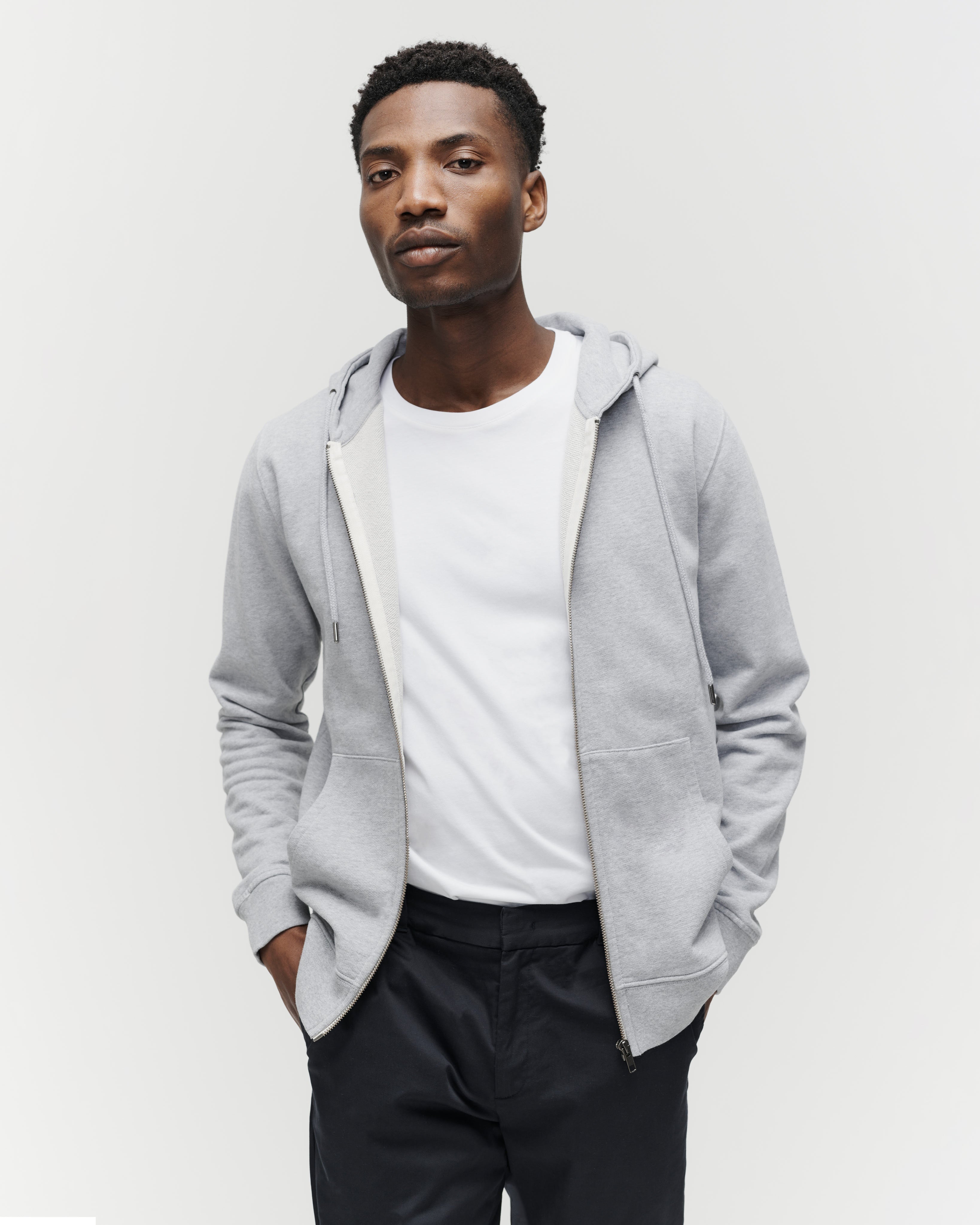 Light Grey Zip Up Hoodie Mens Buy French Connection Mens FC Zip