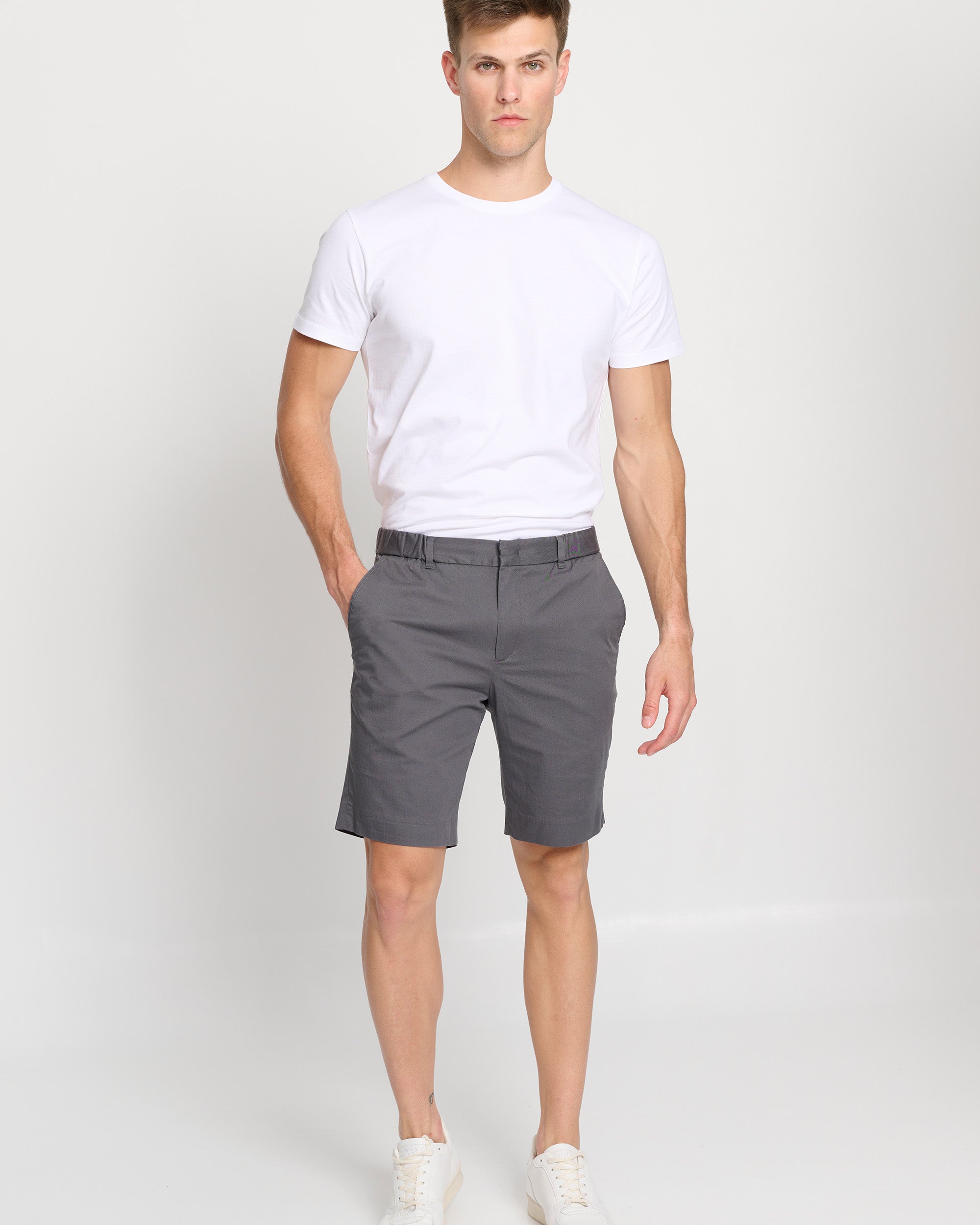 Dark Grey Smart Shorts for Men