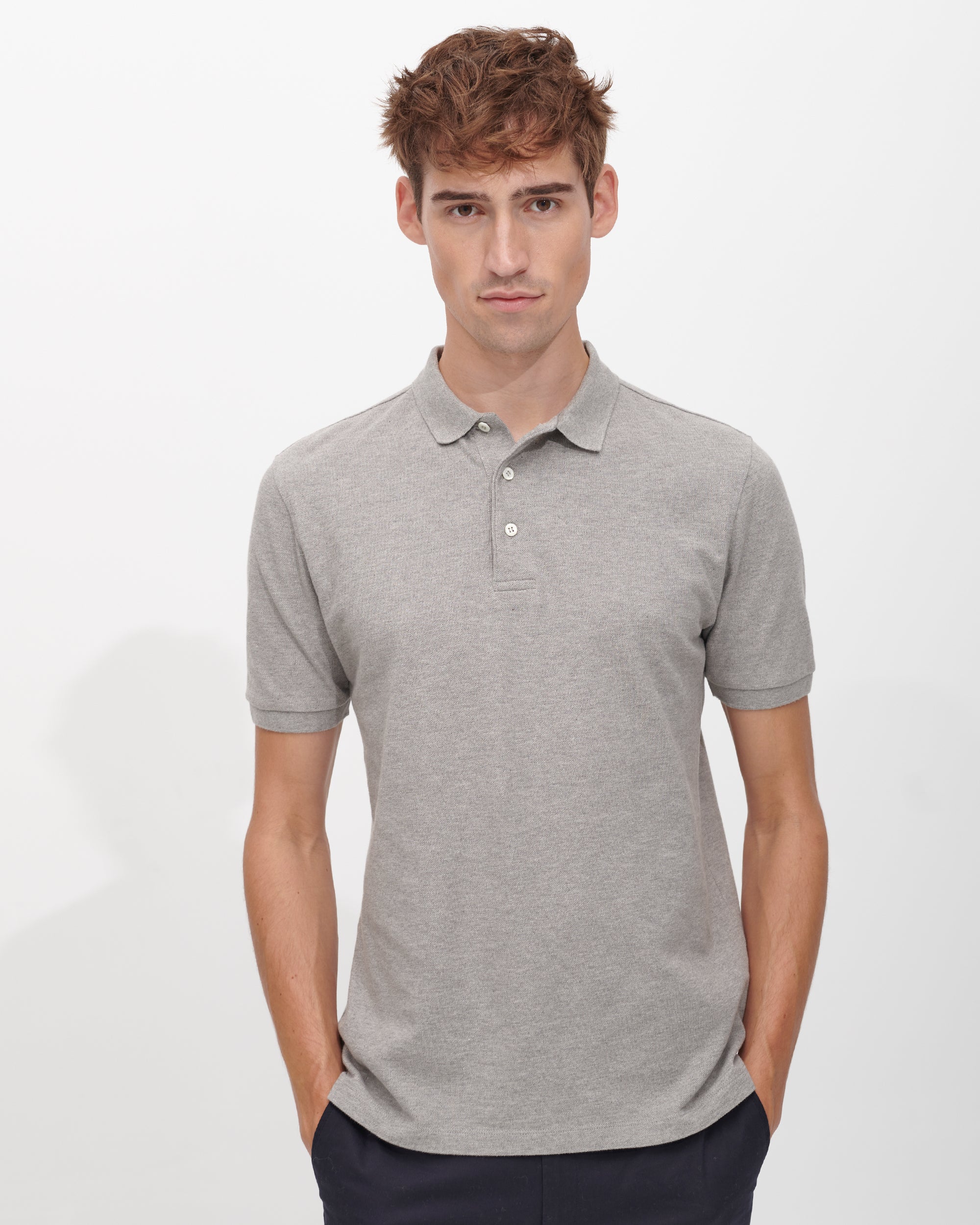 Das Perfekte Poloshirt Premium für Herren in Polohemd Grau 