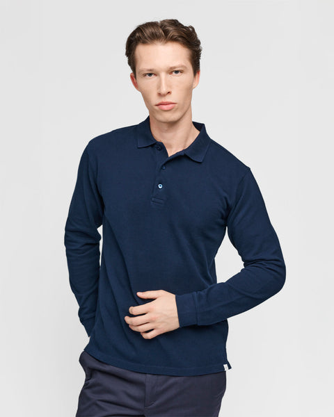 COMFY 岩岡徹 Long Polo Shirt (NAVY）F 05_e764cb22-9b6c-49ef-81d0-