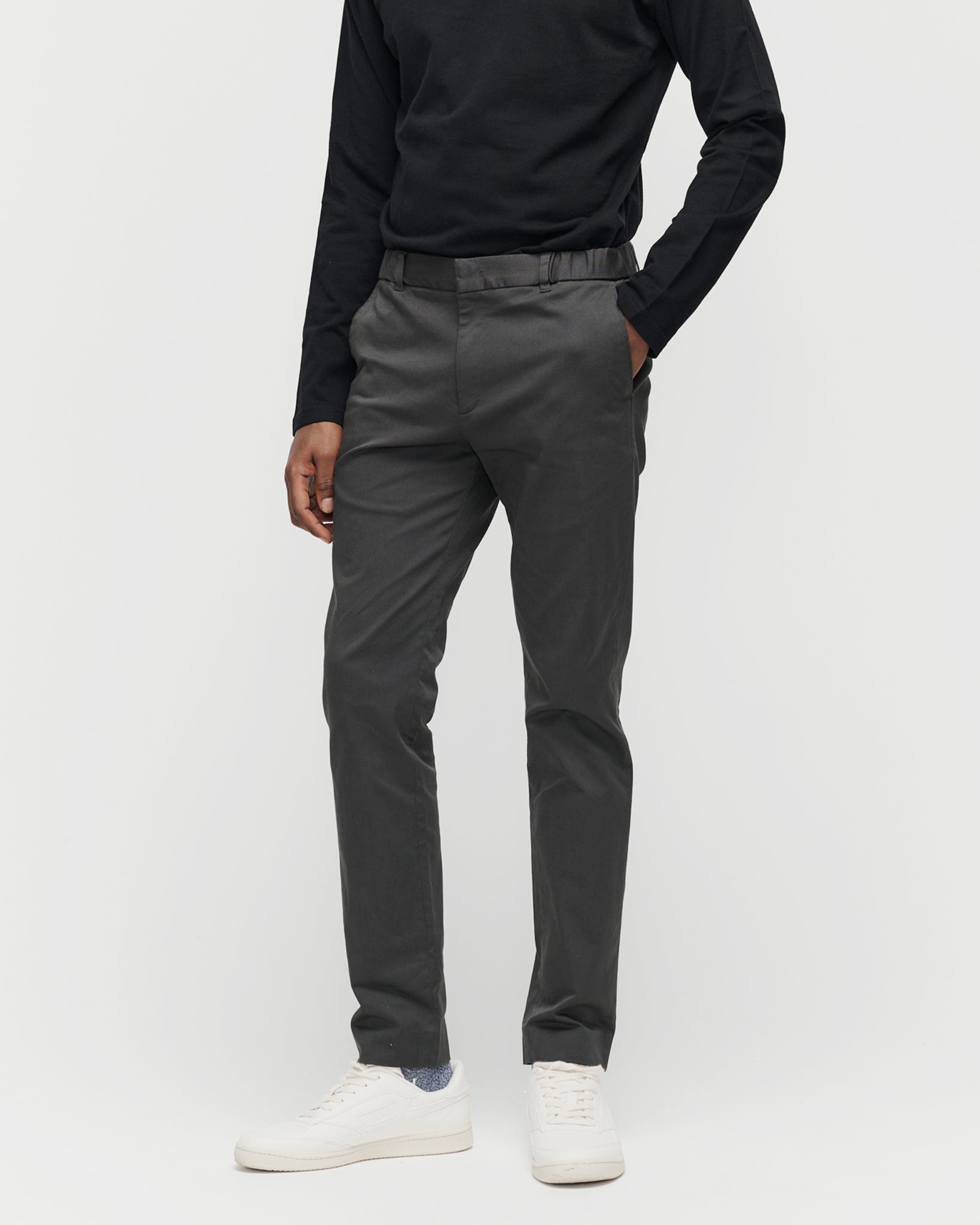 Heavyweight Dark Grey Chinos for Men | 420GSM Organic Cotton
