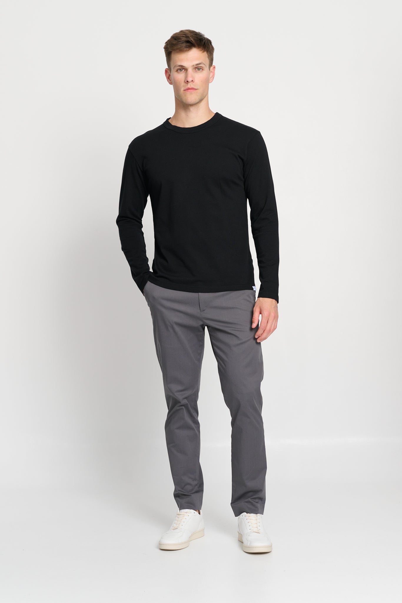 Longsleeve Black T-Shirt for Men | 235GSM Organic Cotton
