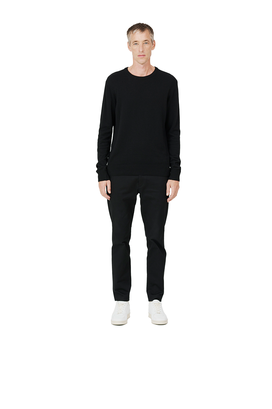 Black Blue Wool Sweater | Merino Wool Jumper for Men