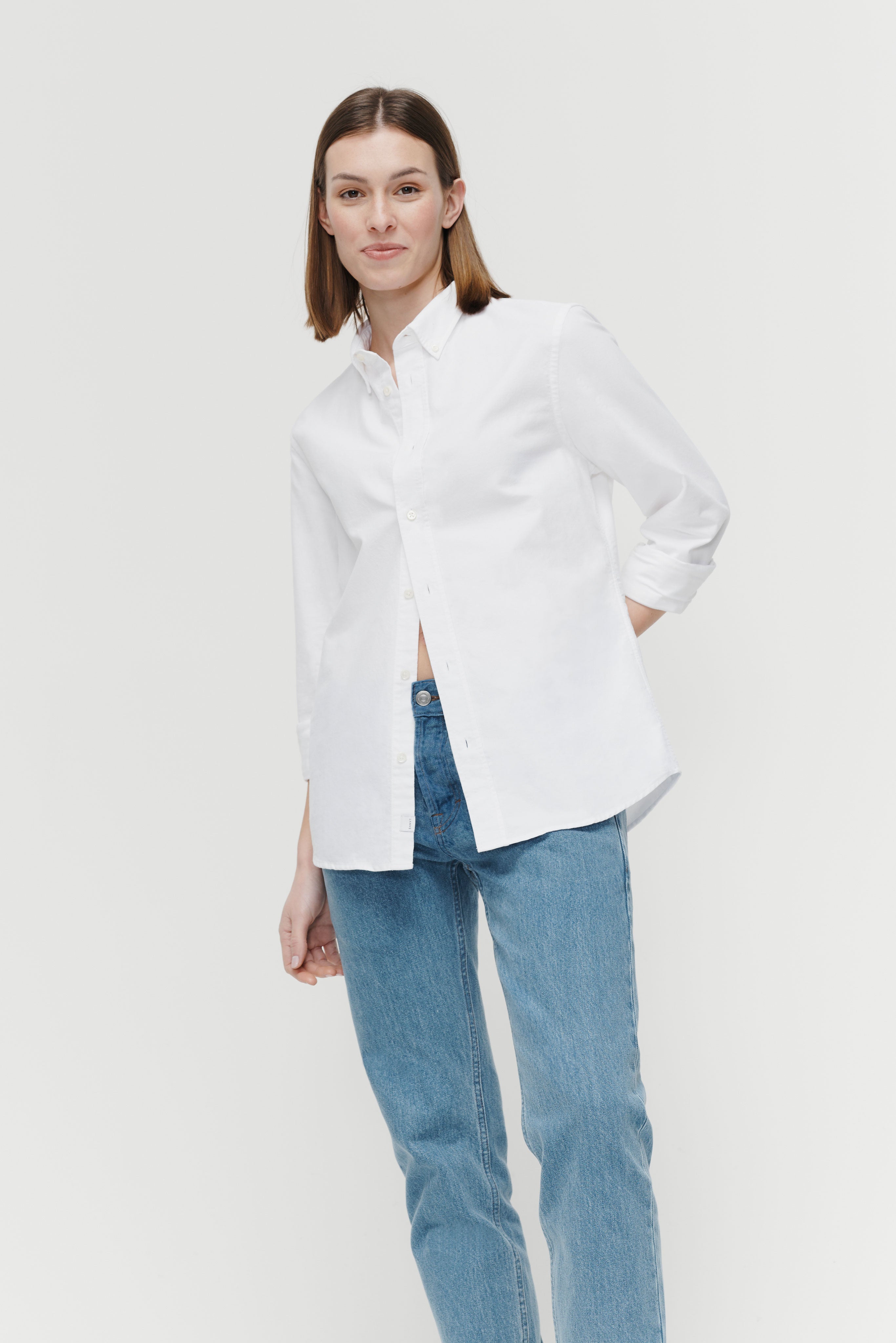 Oversize White Oxford Shirt for Women