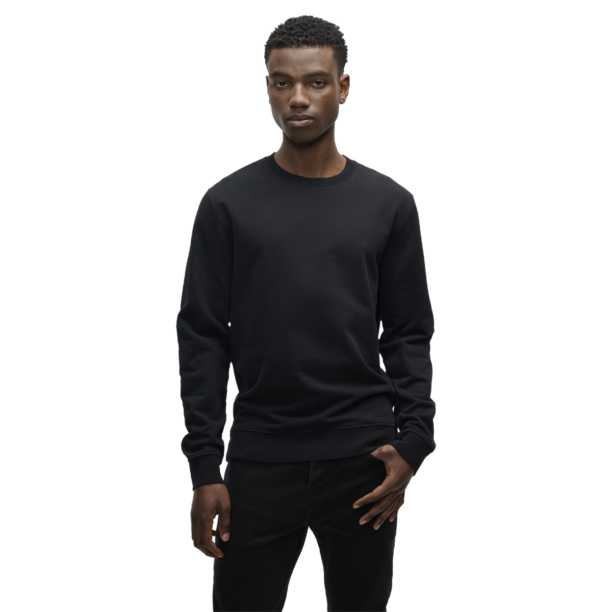 Perfect Black Sweatshirt for Men | 400GSM Organic Cotton