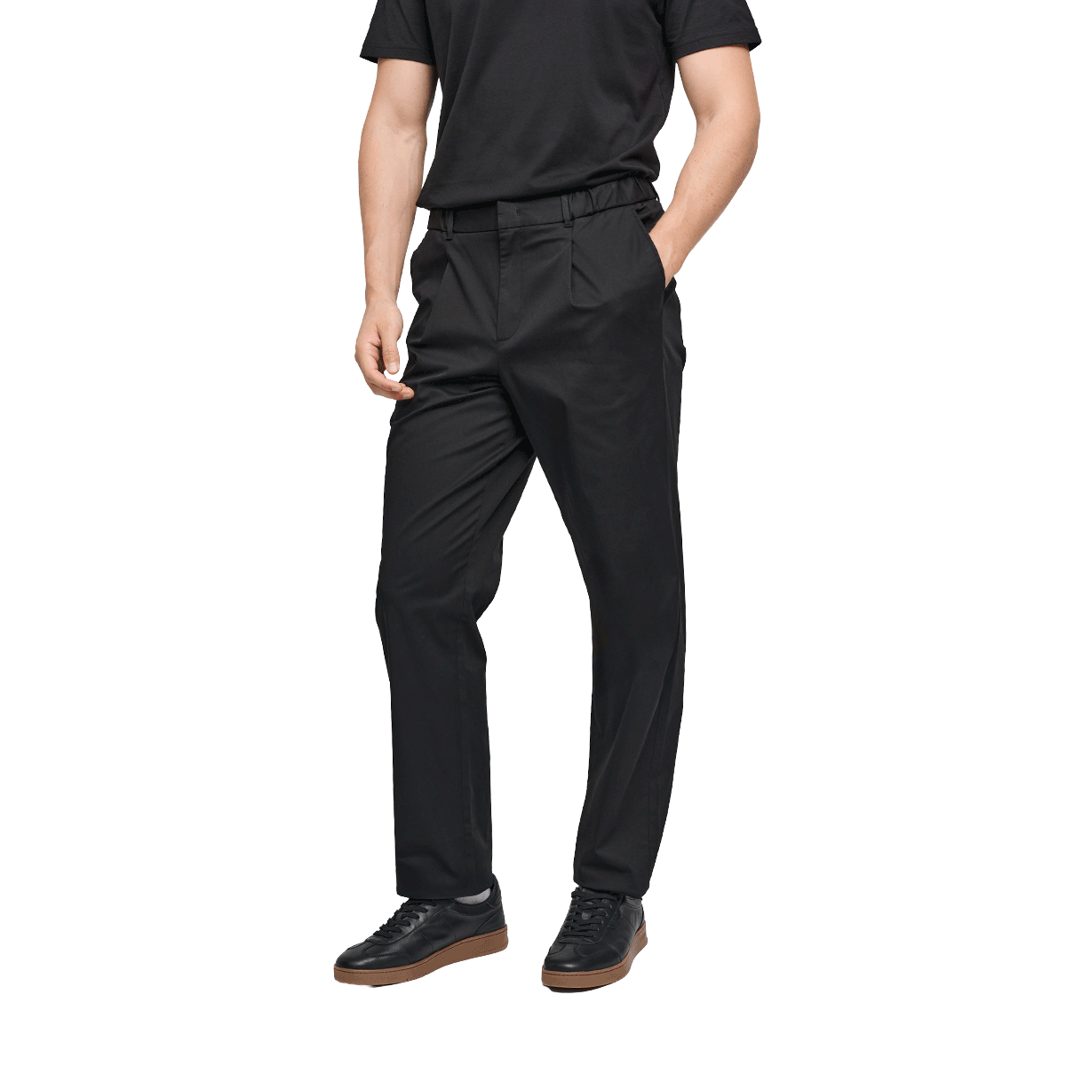 The Relaxed Chino for Men in Black | Wide Fit, Luxury Cotton