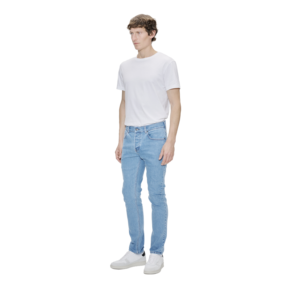 The Slim Fit Jeans in Light Blue - Organic Cotton with Stretch