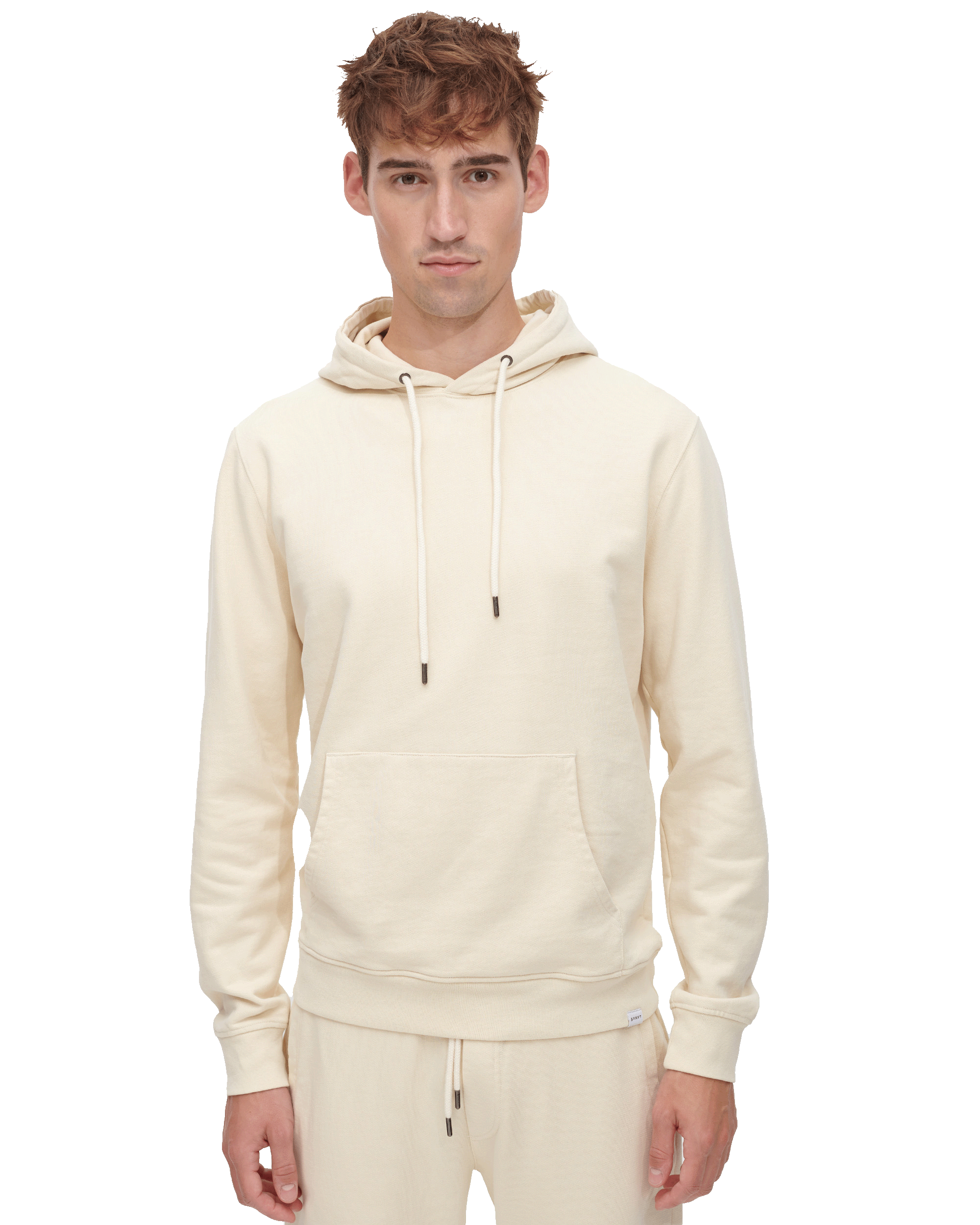 Classic Fleece Champion Classic Logo Patch Hoodie Sweatshirt Cream