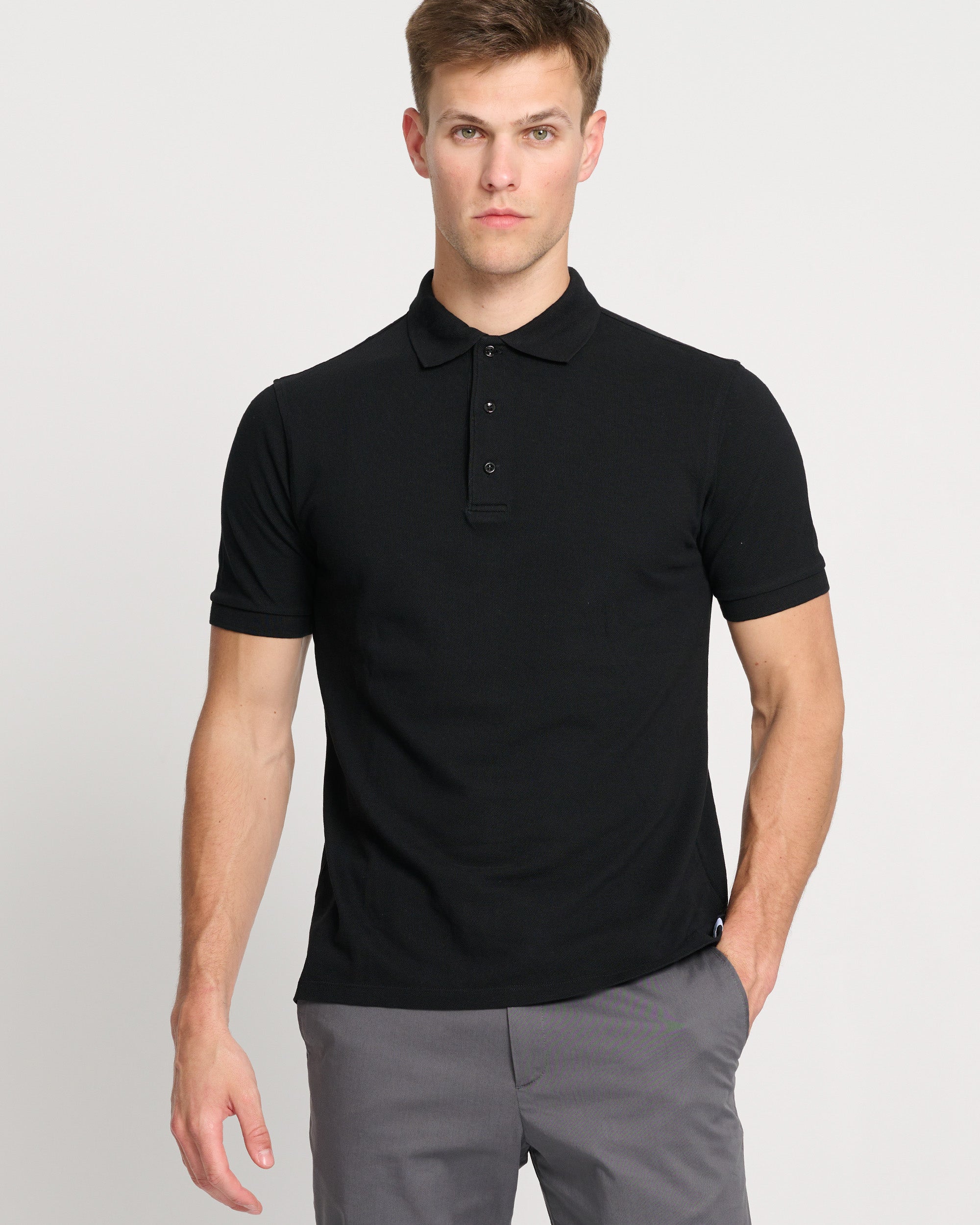 The Perfect Polo Shirt for Men | Organic Piqué Cotton Polo in Black