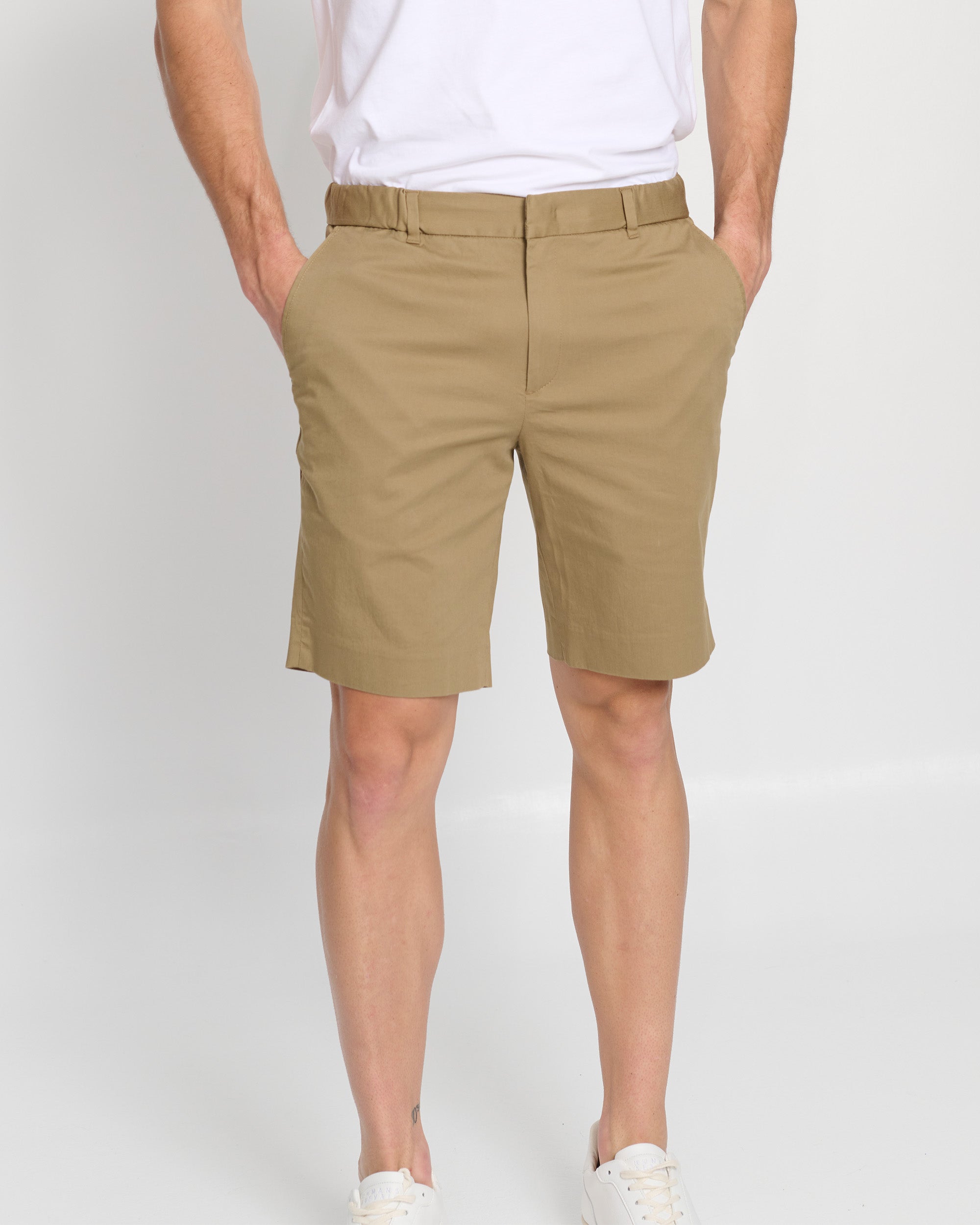 khaki dress shorts men Generic Mens Suit Shorts Formal Dress Shorts Oxford Chino Flat-Front Hybrid Shorts Smart Casual Business Office Work Shorts Beige, 29 at Amazon Men's Clothing store