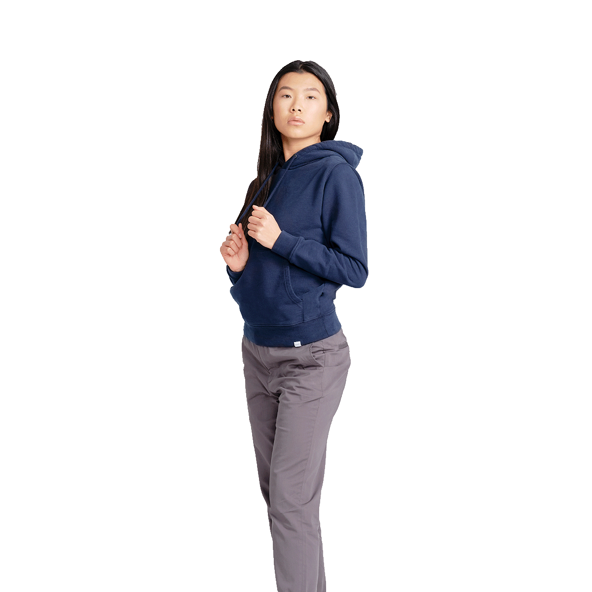 Boyfriend Hoodie for Women in Navy 100% Organic Cotton