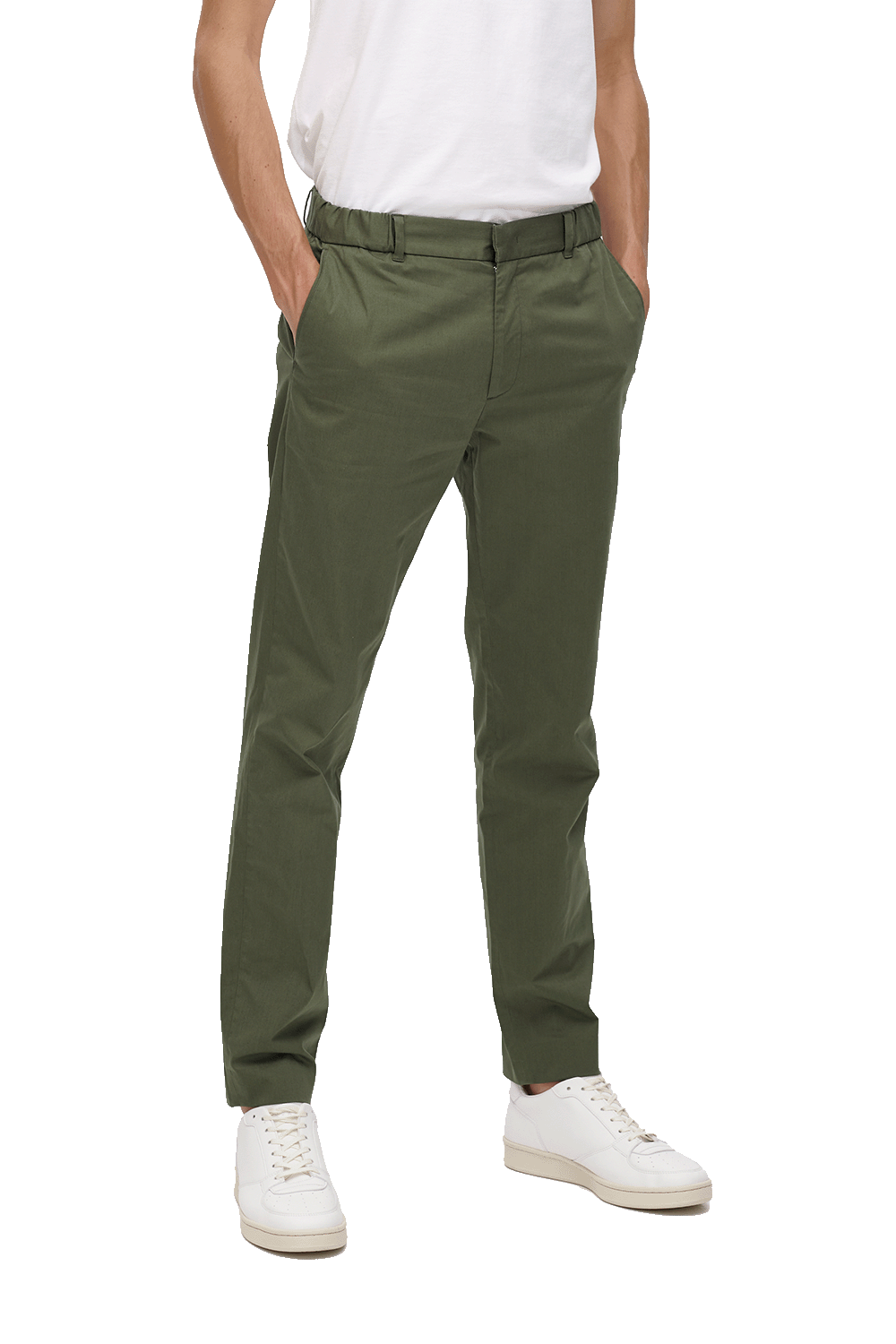 Olive Green Smart Chino for Men | Slim Fit, Stretch Cotton