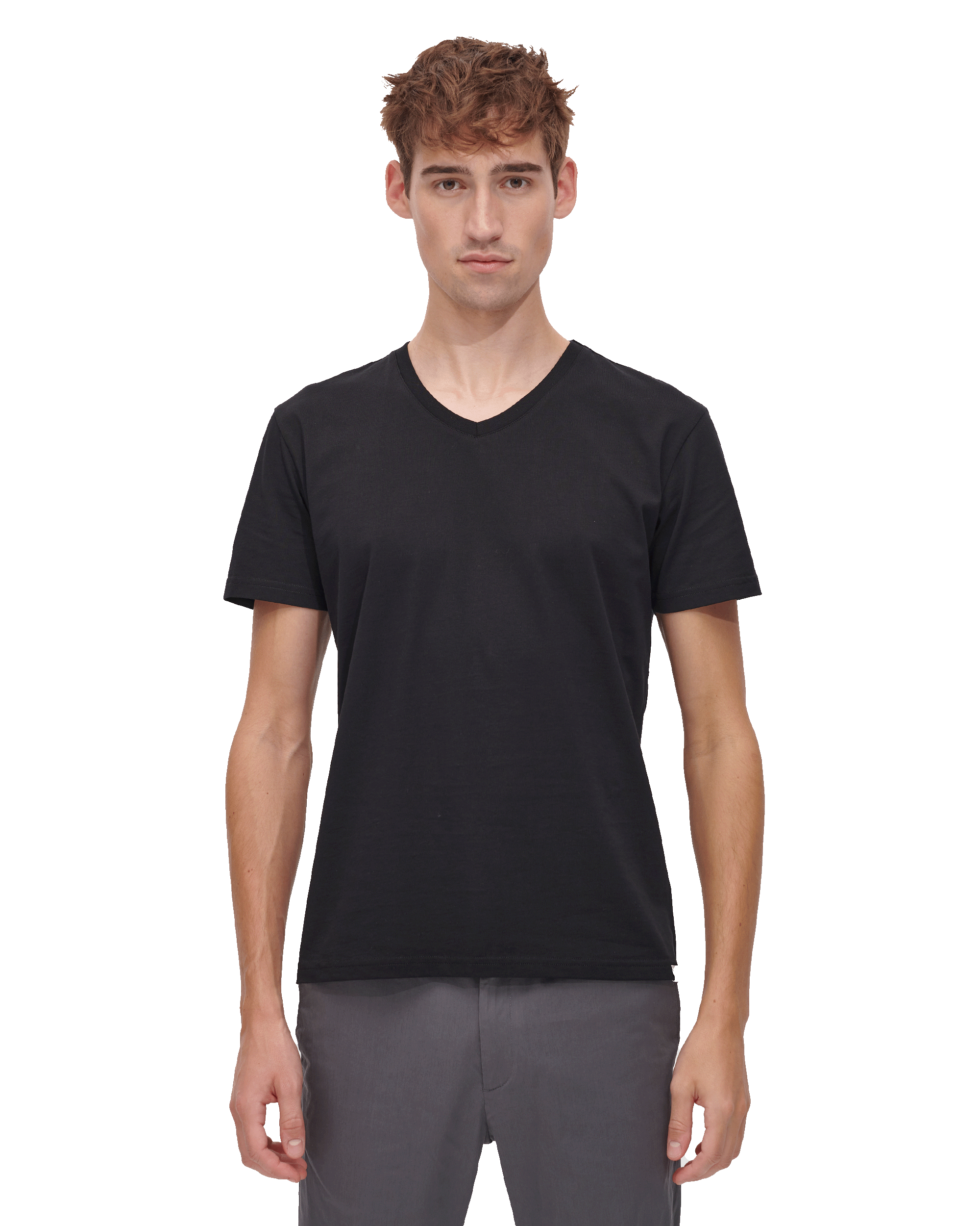 Black V Neck T Shirt for Men Premium 185GSM Cotton