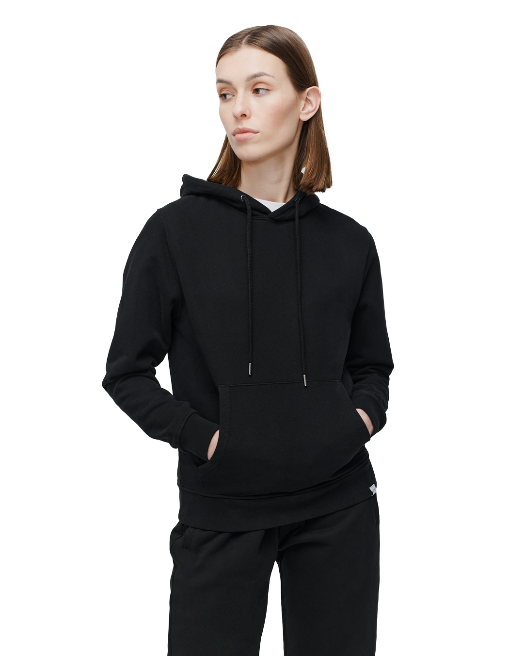 Boyfriend Hoodie for Women in Black 100% Organic Cotton