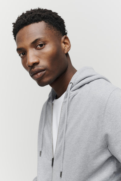 Sweat à Capuche Homme Cotton Traders Gris M – Fermeture éclair Intégrale – Coton