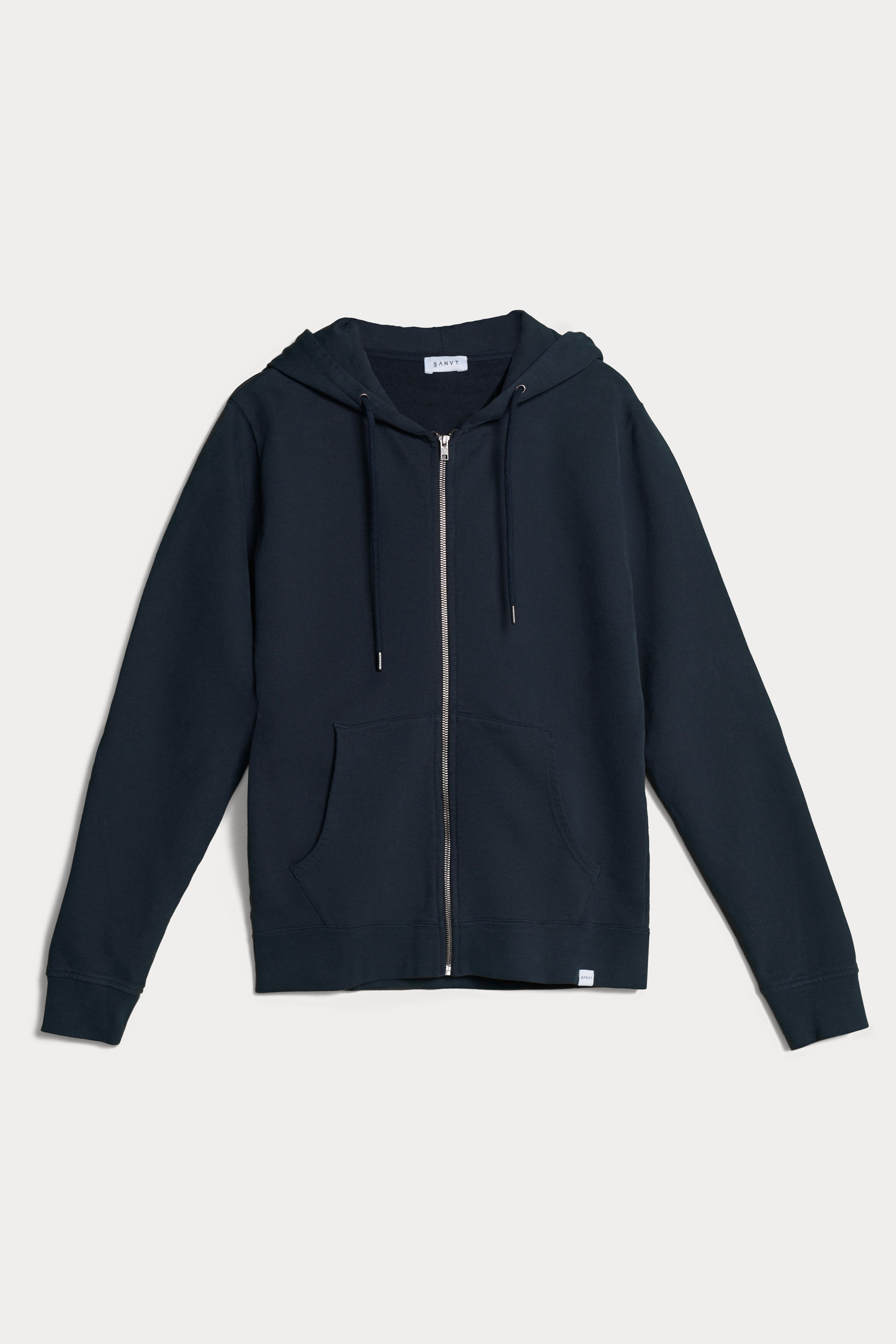 Navy Blue Zip Hoodie for Women 400GSM Organic Cotton