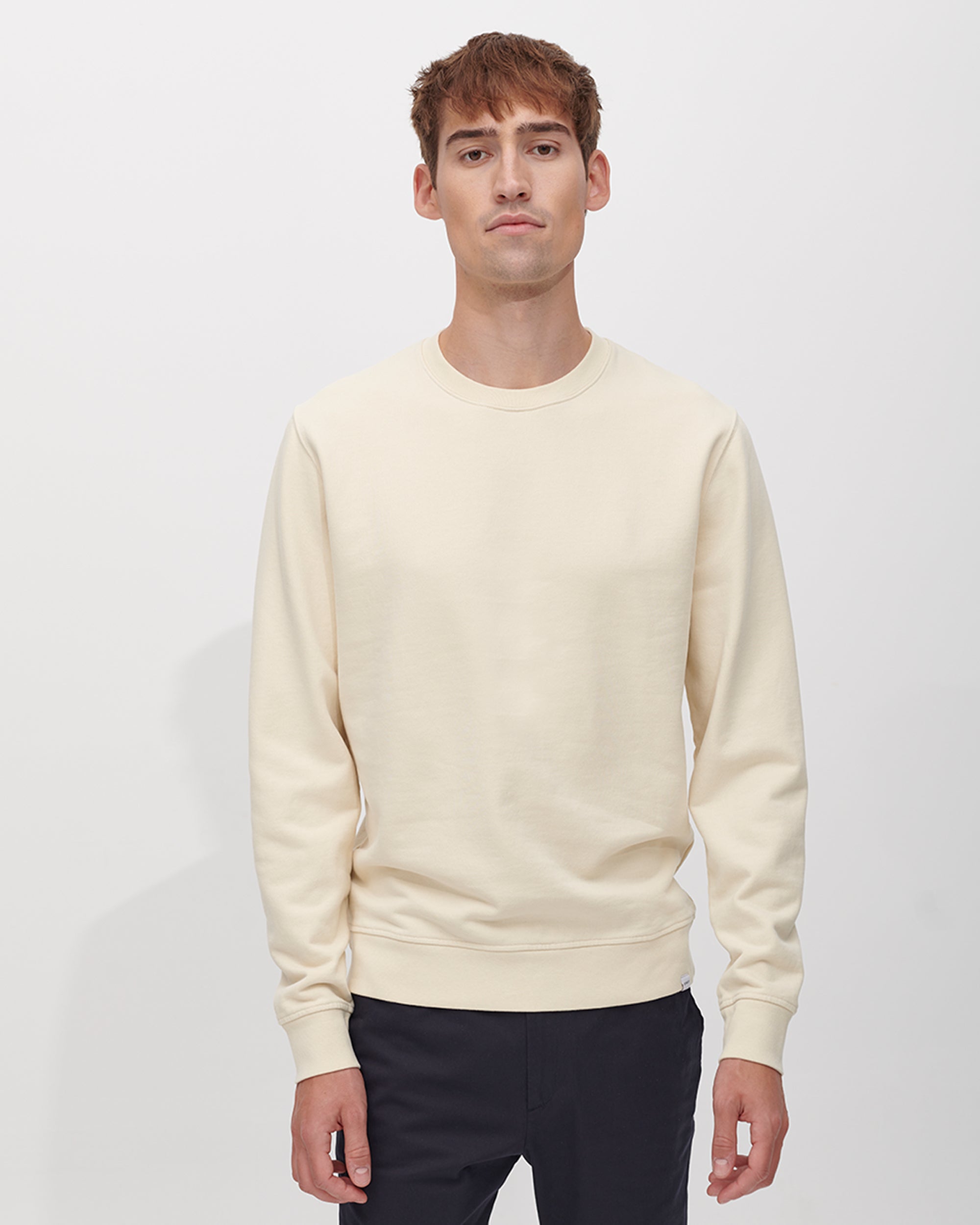 Perfect Beige Sweatshirt for Men | 400GSM Organic Cotton
