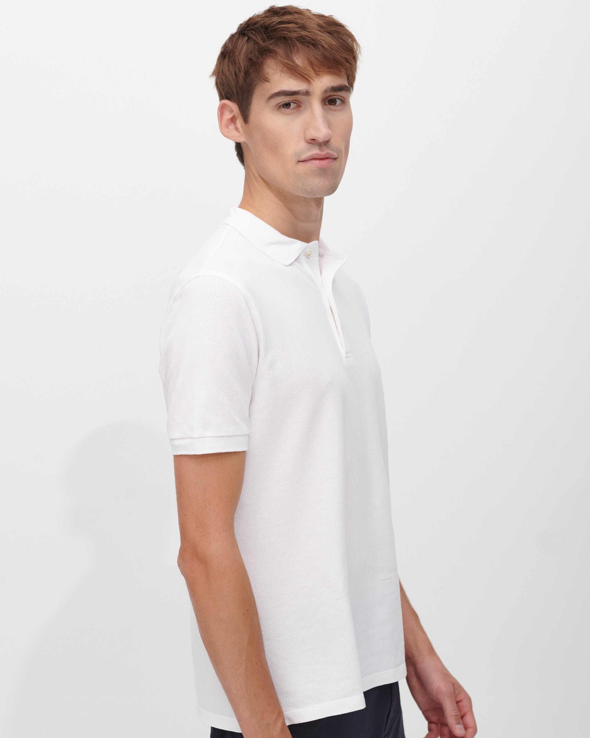 Perfect White Polo Shirt for Men | 220GSM Organic Cotton