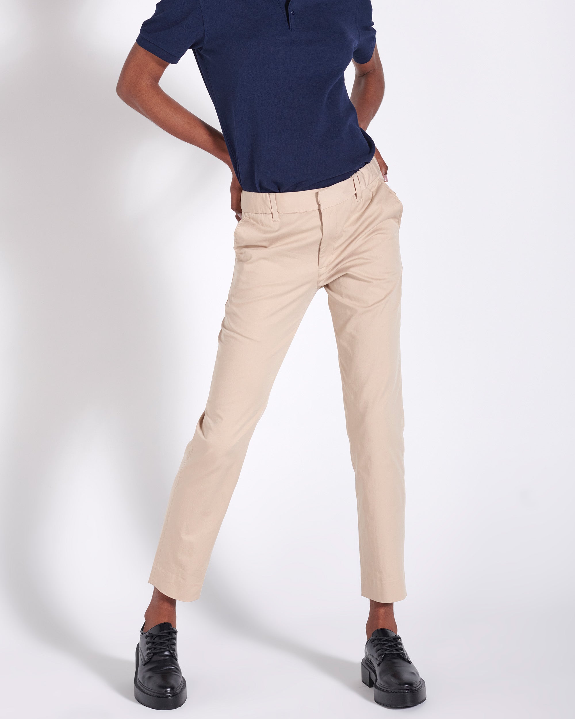 The Beige Chinos for Women | Slim Fit, Stretch Cotton