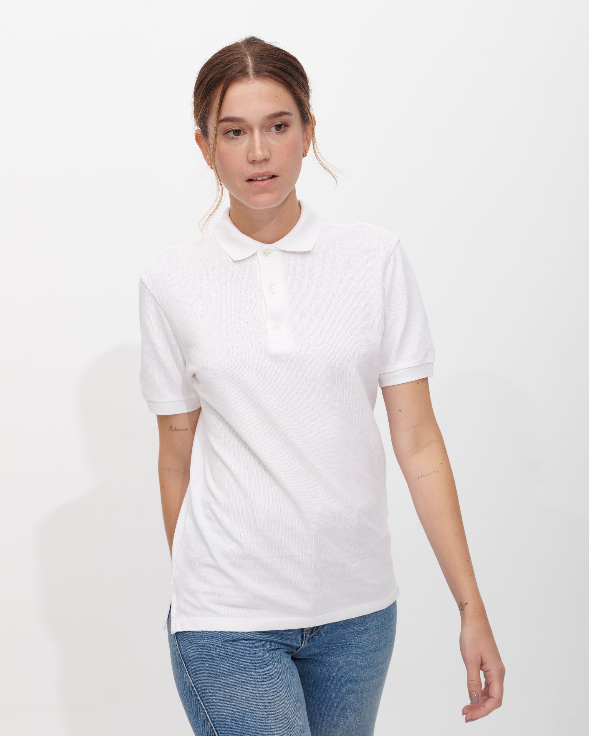 Boyfriend Polo Shirt for Women in White | 100% Organic Cotton